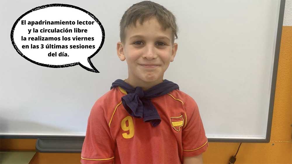 Colegio Jose Carlos Aguilera. Iniciativa Apadrinamiento Lector y Circulación Libre. Alicante