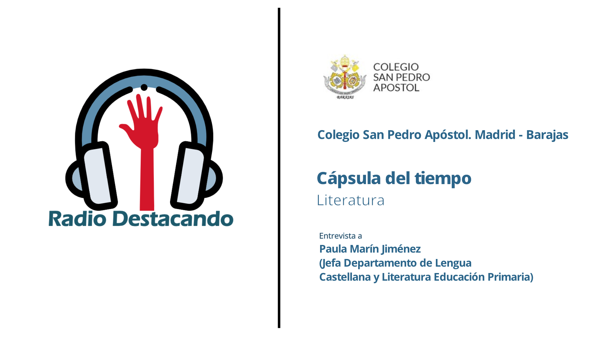 Entrevista a Paula Marín Jiménez. Colegio San Pedro Apóstol. Madrid – Barajas